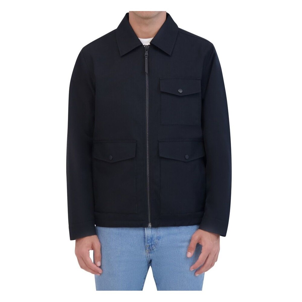 Robert Graham Jacket Mens Large Black Zip Up Utility Pockets Lined $198